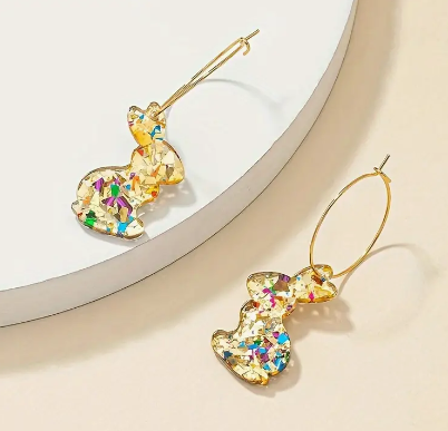 Elegant Gold Bunny Earrings