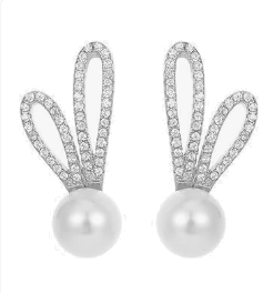 Diamond Bunny Earrings